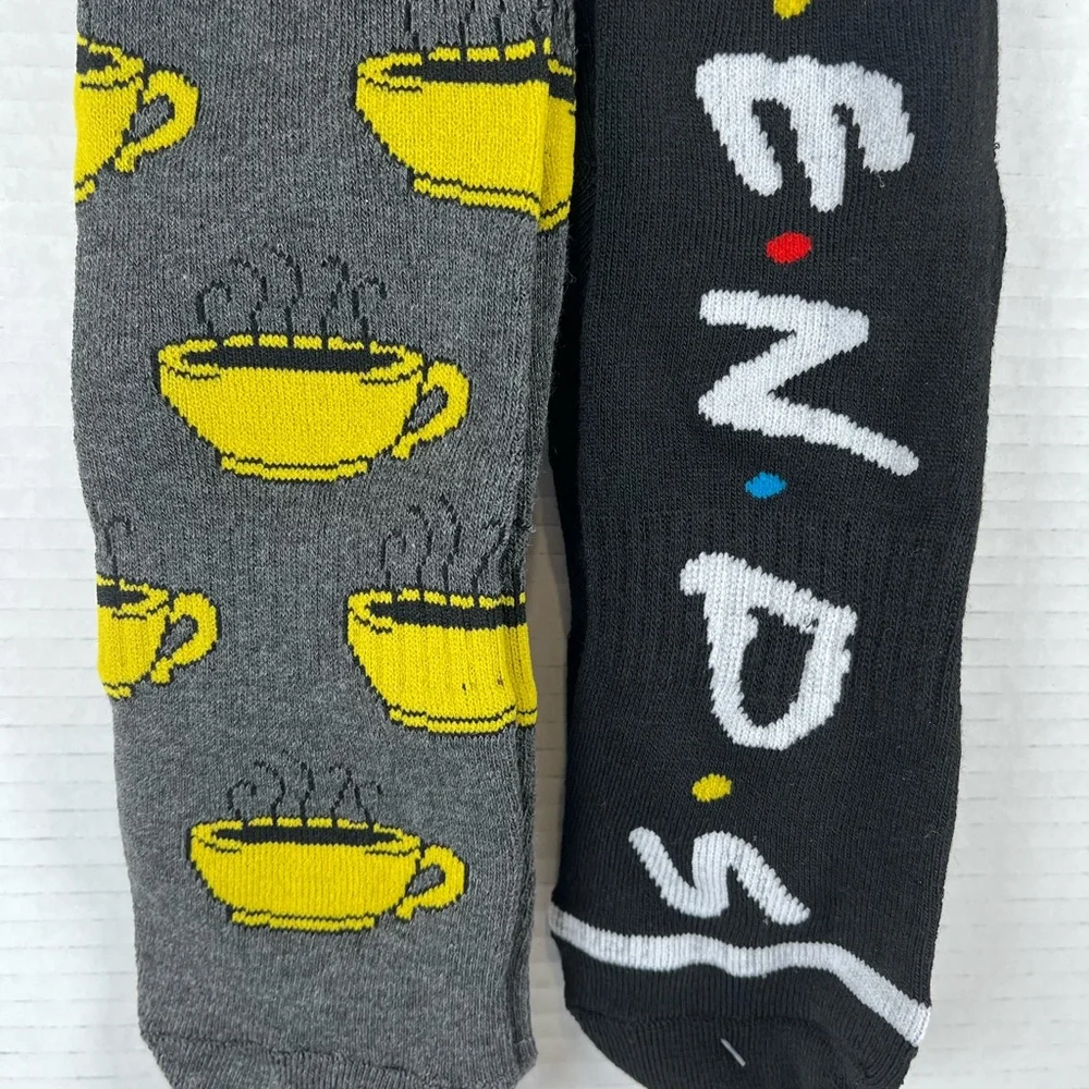 FRIENDS Socks 2 Pair TV Show Central Perk Logo Licensed